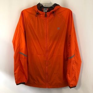 Russell Athletics hooded Orange Jacket size Large